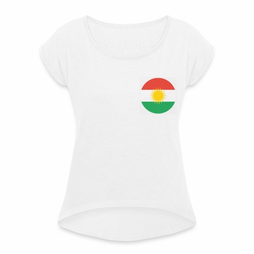 Kurdish tshirt - T-shirt med upprullade ärmar dam