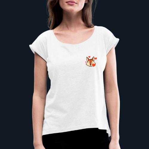 Fox love - Women's T-Shirt with rolled up sleeves