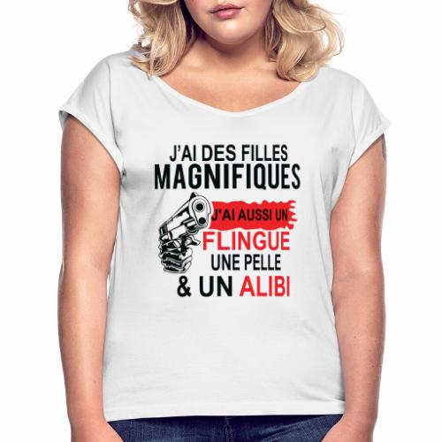 J'AI DEUX FILLES MAGNIFIQUES Best t-shirts 25% - T-shirt à manches retroussées Femme