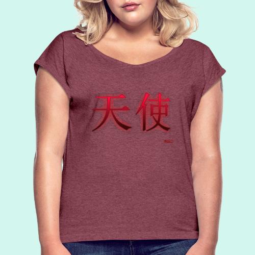 ANGELO/ANGEL - Vrouwen T-shirt met opgerolde mouwen