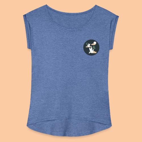 Peace Doves with Olive Branch - Women's T-Shirt with rolled up sleeves