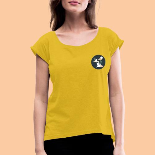 Peace Doves with Olive Branch - Women's T-Shirt with rolled up sleeves