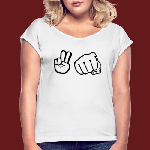 life to haters - T-shirt med upprullade ärmar dam