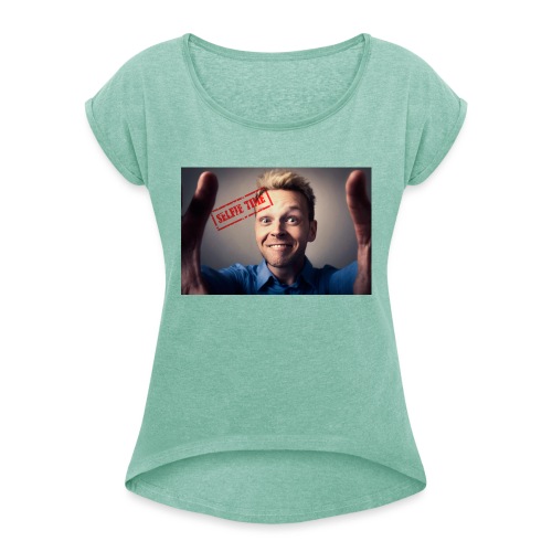 Selfy time - Women's T-Shirt with rolled up sleeves