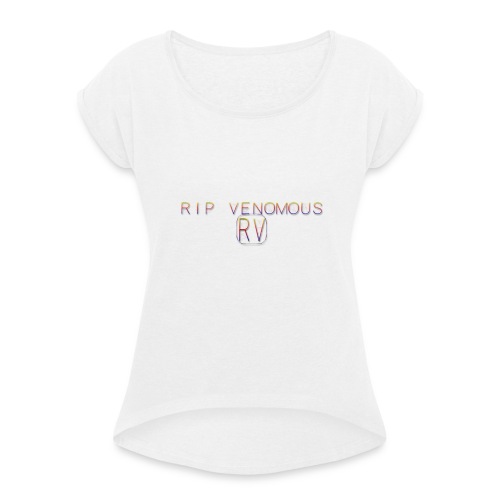 Rip Venomous White T-Shirt woman - Vrouwen T-shirt met opgerolde mouwen