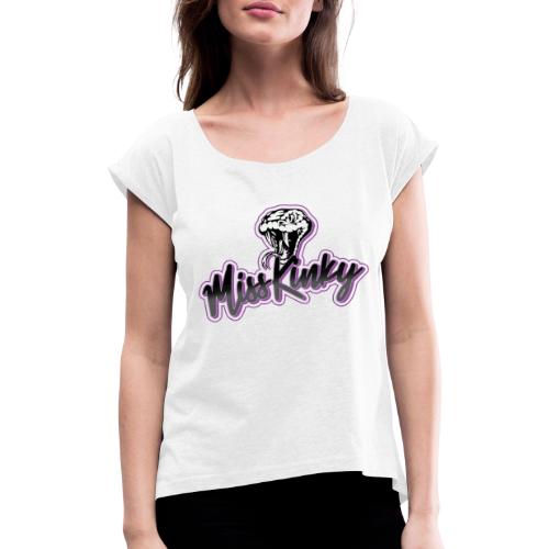 Logo Miss Kinky violet - T-shirt à manches retroussées Femme