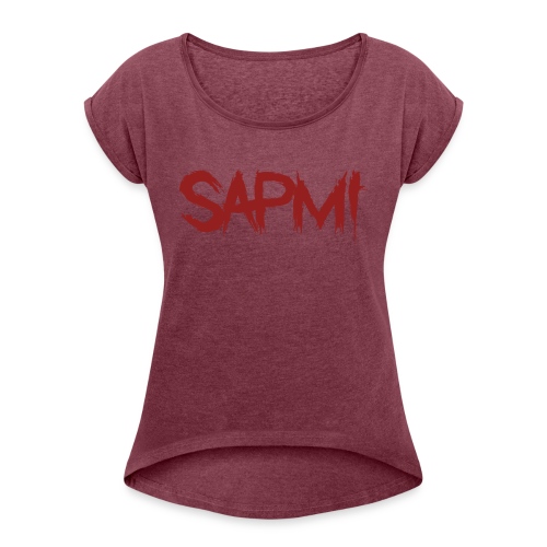Sapmi - T-skjorte med rulleermer for kvinner