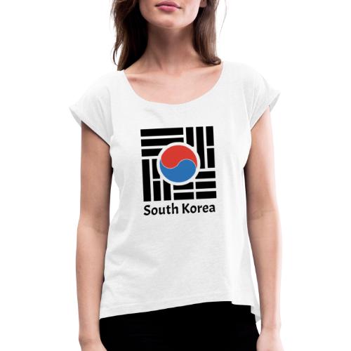 korea - Frauen T-Shirt mit gerollten Ärmeln