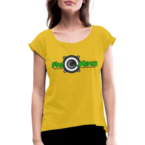FreQ.Kenzi Logo - Frauen T-Shirt mit gerollten Ärmeln