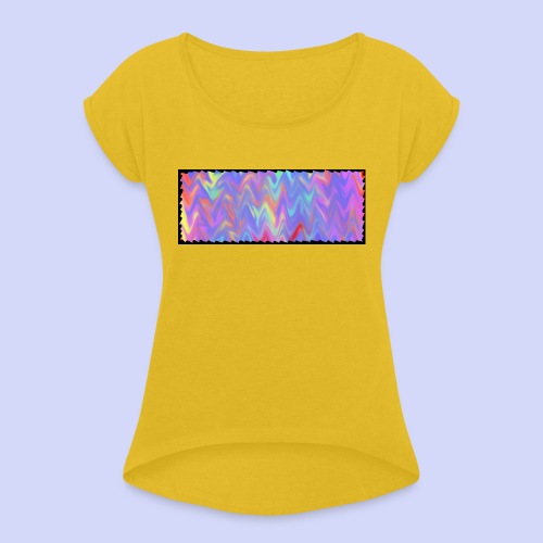 faded colors - evening cup - Dame T-shirt med rulleærmer