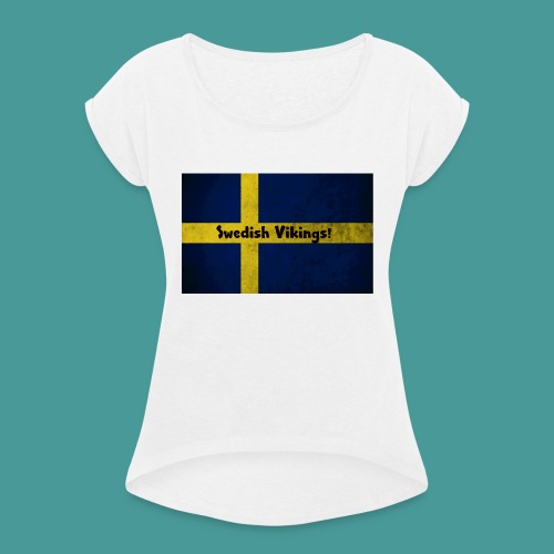 Swedish Vikings - T-shirt med upprullade ärmar dam
