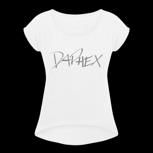 DAPHEX gray - Frauen T-Shirt mit gerollten Ärmeln