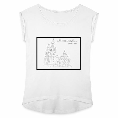 T Shirt Basilika St Lorenz Kempten Allgaeu - Frauen T-Shirt mit gerollten Ärmeln