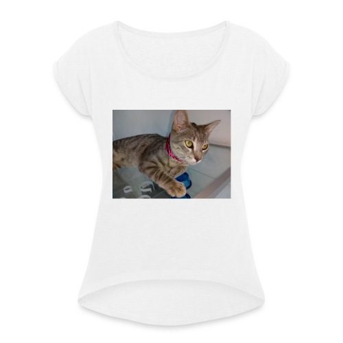 Tommy - Camiseta con manga enrollada mujer