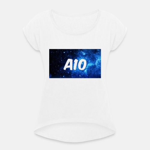 animatronic 10 - T-shirt med upprullade ärmar dam