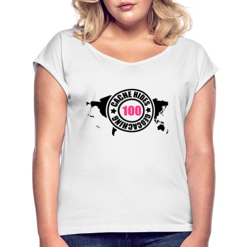 cache hides - 100 - Frauen T-Shirt mit gerollten Ärmeln