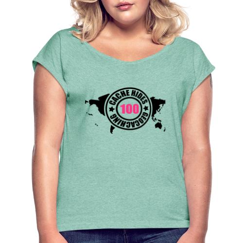 cache hides - 100 - Frauen T-Shirt mit gerollten Ärmeln