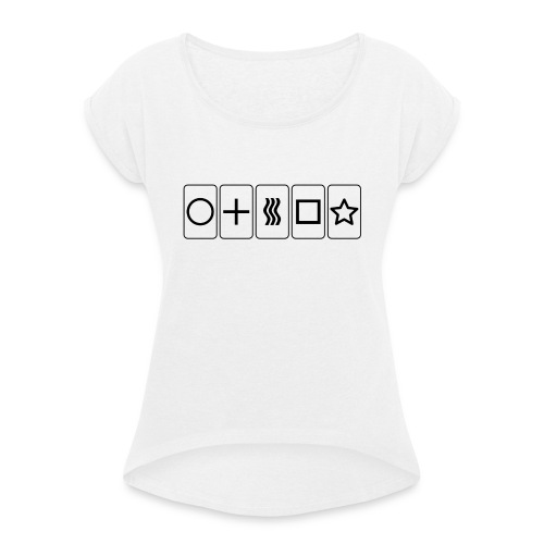 Zener Cards - Women's T-Shirt with rolled up sleeves