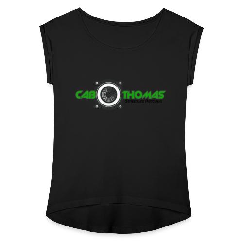 cab thomas Logo - Frauen T-Shirt mit gerollten Ärmeln