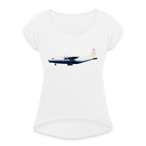 An-12 - Frauen T-Shirt mit gerollten Ärmeln