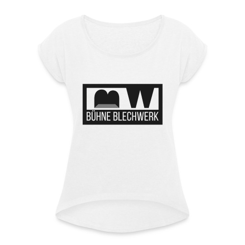 BBW logo - Frauen T-Shirt mit gerollten Ärmeln