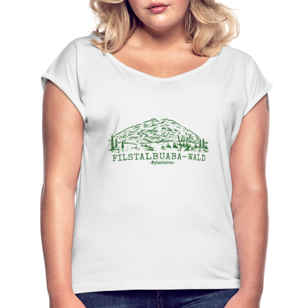 FILSTALBUABA WALD Green - Frauen T-Shirt mit gerollten Ärmeln