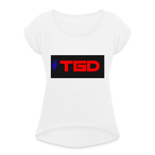 TGD LOGO - Women's T-Shirt with rolled up sleeves