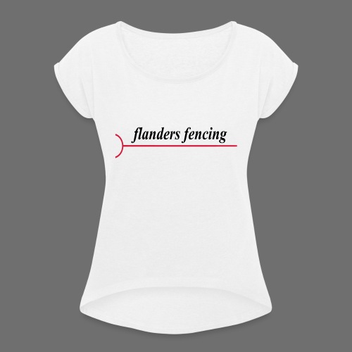 Flanders Fencing - Vrouwen T-shirt met opgerolde mouwen