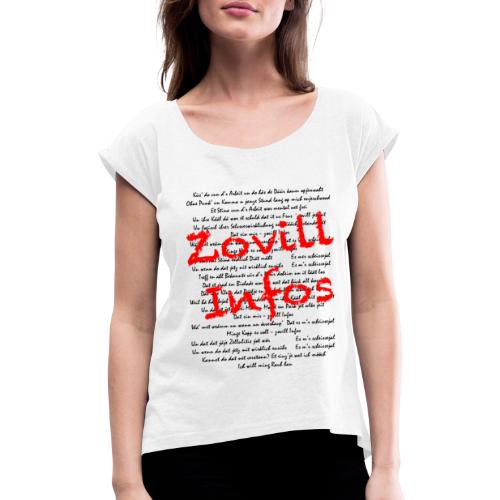 Zovill Info - Frauen T-Shirt mit gerollten Ärmeln