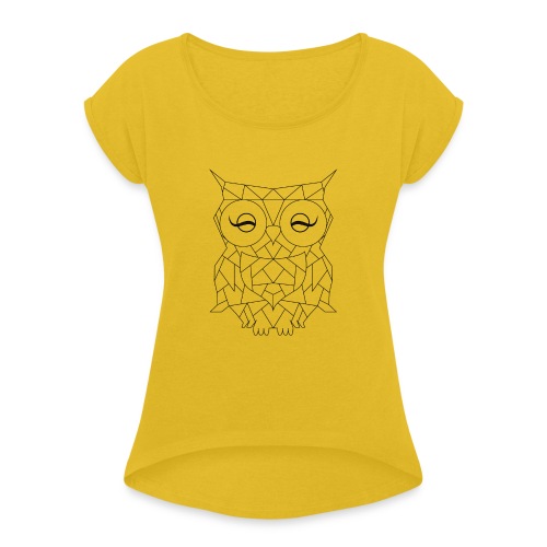 Geometric OWL - T-shirt à manches retroussées Femme