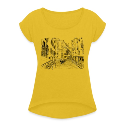 Venedig - Frauen T-Shirt mit gerollten Ärmeln