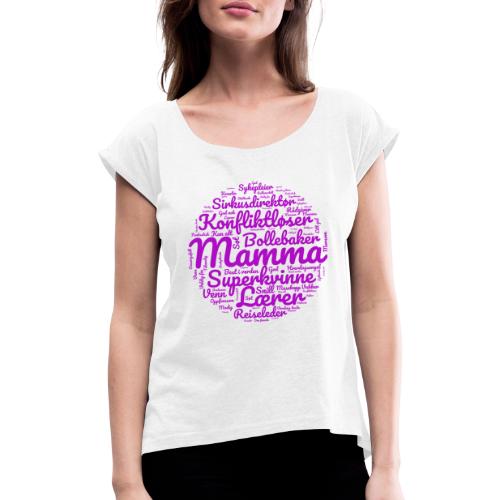 Mamma - Gave til mor - T-skjorte med rulleermer for kvinner
