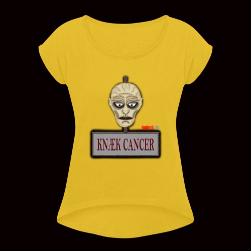 Knæk Cancer Kollektion ! - Dame T-shirt med rulleærmer