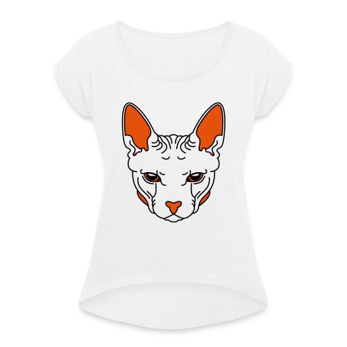 Hey Kitty - Camiseta con manga enrollada mujer