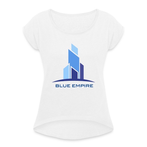 Logo Azul - Camiseta con manga enrollada mujer