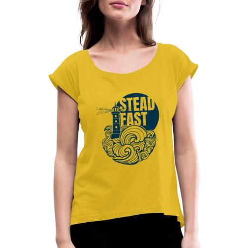 Steadfast - dark blue - Women's T-Shirt with rolled up sleeves
