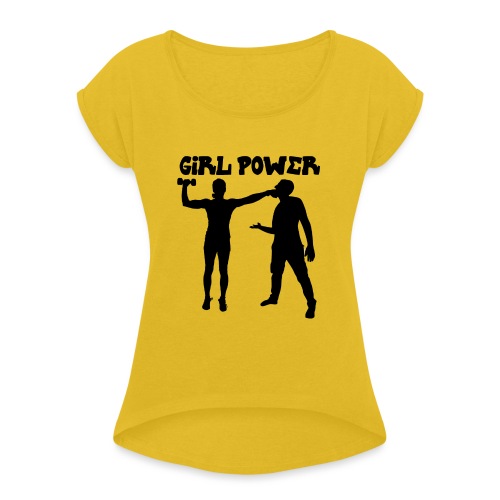 GIRL POWER hits - Camiseta con manga enrollada mujer