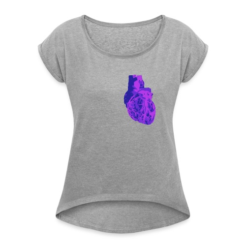 Neverland Heart - Women's T-Shirt with rolled up sleeves