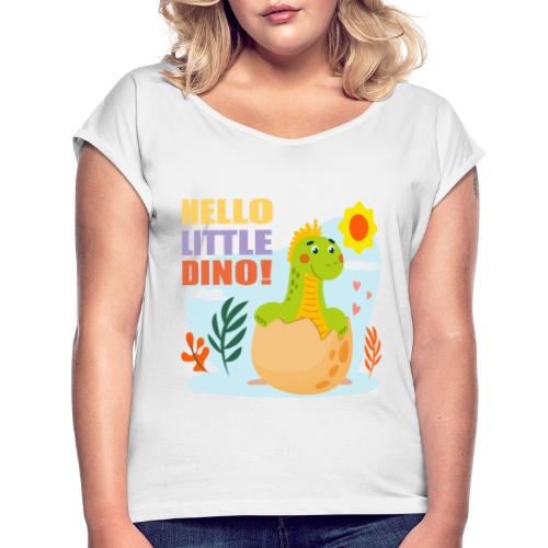 Little Dino - Camiseta con manga enrollada mujer