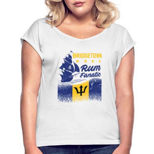 T-shirt Rum Fanatic - Bridgetown - Barbados - Koszulka damska z lekko podwiniętymi rękawami
