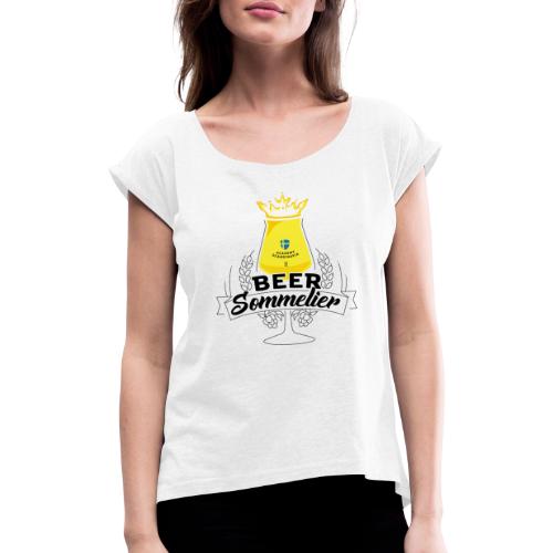 Svensk Ölsommelier - Kalice - T-shirt med upprullade ärmar dam