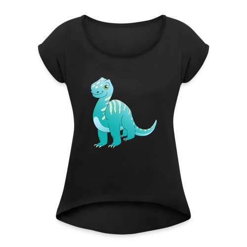 Brachiosaurus - Frauen T-Shirt mit gerollten Ärmeln