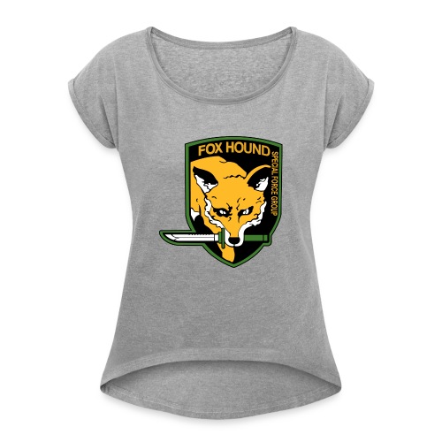 Fox Hound Special Forces - Naisten T-paita, jossa rullatut hihat