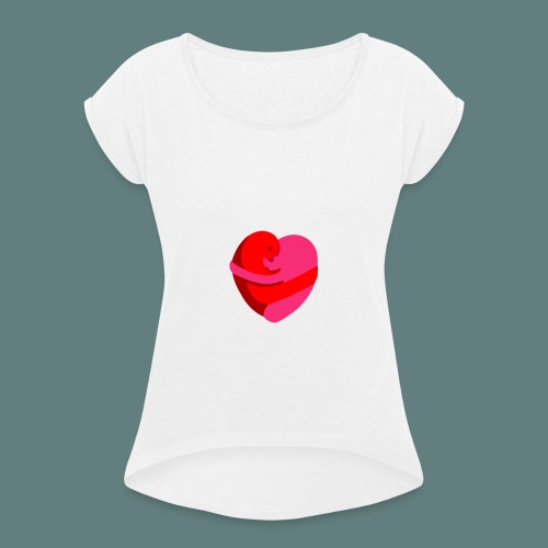 hearts hug - Maglietta da donna con risvolti