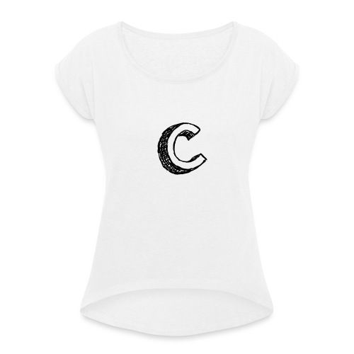 Cray MausPad - Frauen T-Shirt mit gerollten Ärmeln