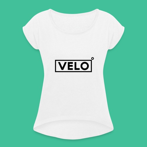 Velo Icon Blk - Long Sleeve Baseball Shirt W/N Clr - Women's T-Shirt with rolled up sleeves