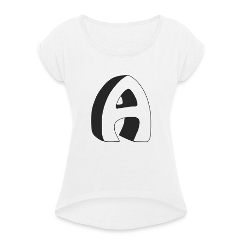 Alfa Kv | Basebal T-Shirt - Vrouwen T-shirt met opgerolde mouwen