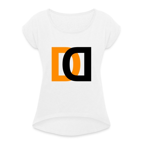 Dutch Driveclub logo oranje zwart transparante ach - Vrouwen T-shirt met opgerolde mouwen