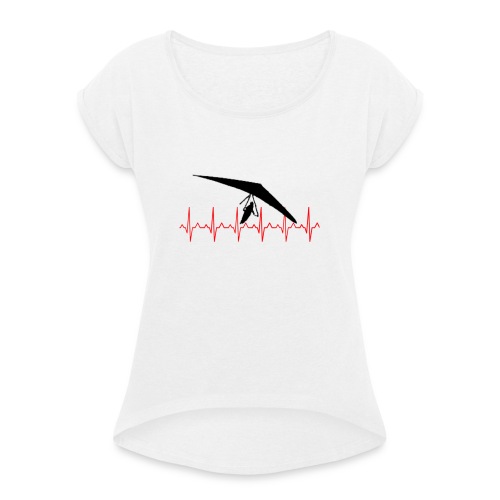 deltacardiogramme copie - T-shirt à manches retroussées Femme