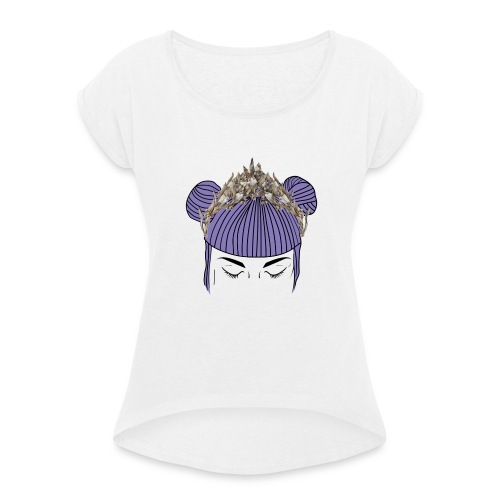 Queen girl - Camiseta con manga enrollada mujer